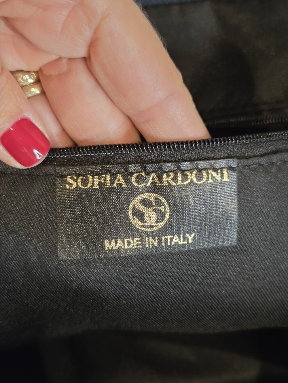 Sofia Cordoni Navy Italian Leather Bag - Picture 11 of 16